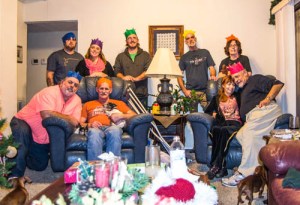 This was a friends and family Christmas dinner. My daughters family (Erin, Jon and Elliott)missed this one!